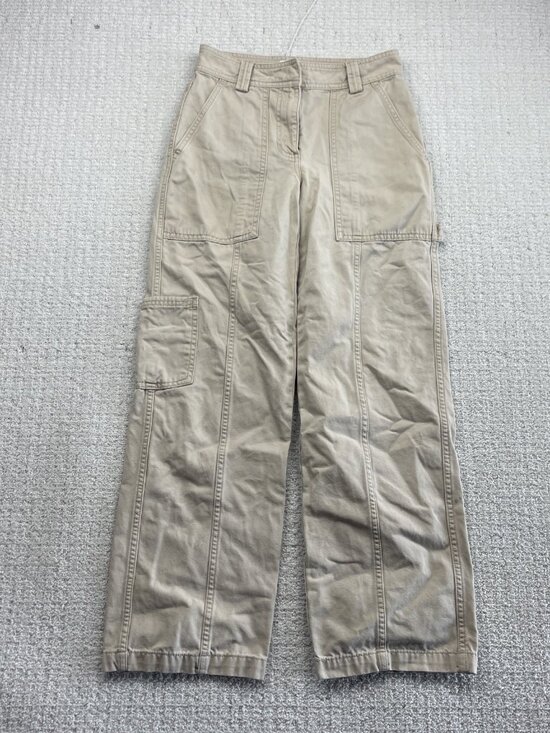 Aritzia Pants - Aritzia Sunday Best Beige New Oscar Carpenter Wide Leg Cargo Pants Womens 2